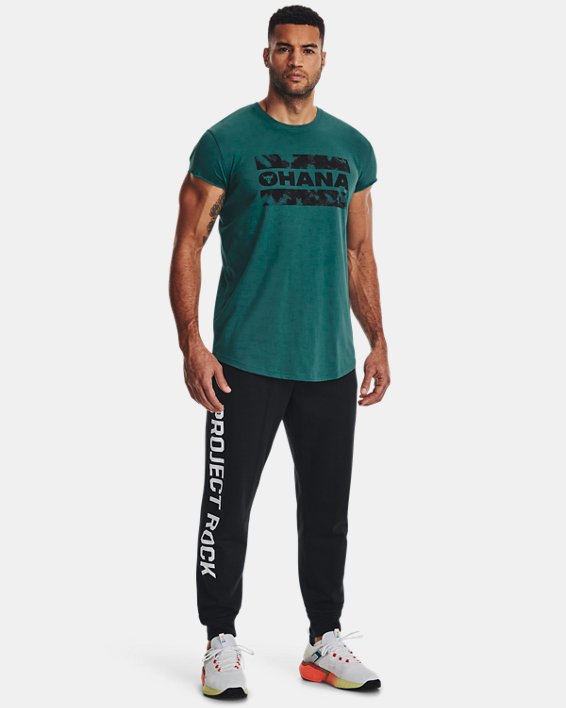 Men's Project Rock Cap Sleeve T-Shirt, Green, pdpMainDesktop image number 2